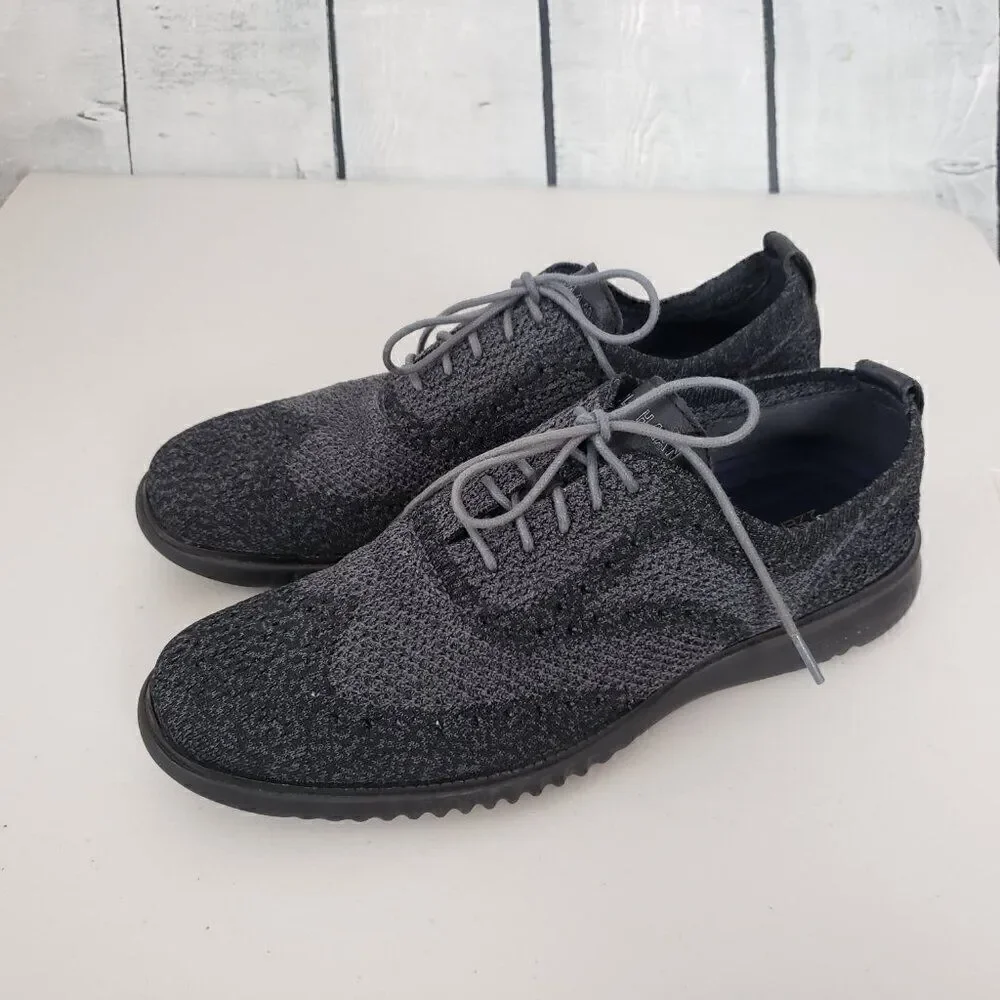 Cole Haan 2.Zerogrand Stitchlite Oxford Sneaker Dress Shoes Mens Size 9.5 Black